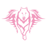 Sticker Loup Flammes