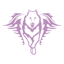Sticker Loup Flammes