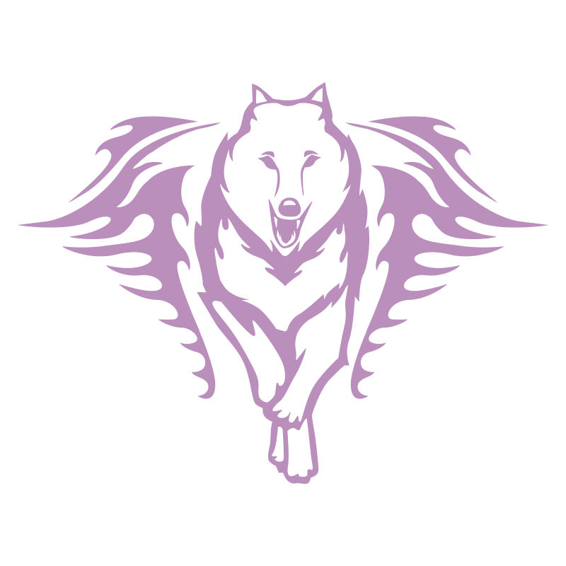 Sticker Loup Flammes
