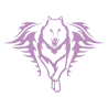 Sticker Loup Flammes