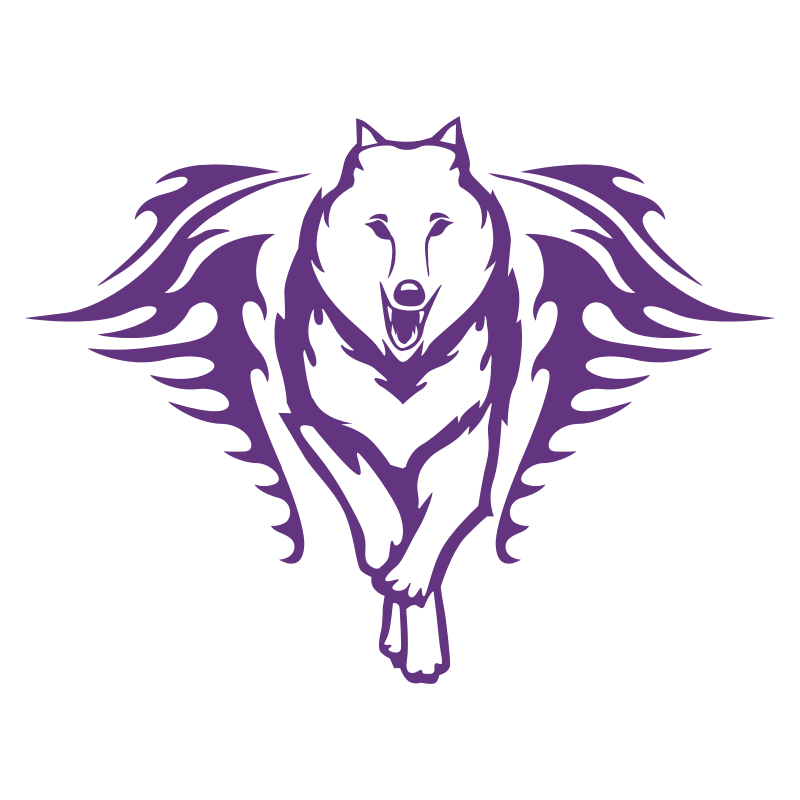 Sticker Loup Flammes
