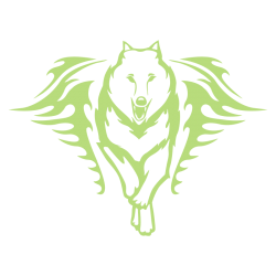 Sticker Loup Flammes