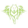 Sticker Loup Flammes
