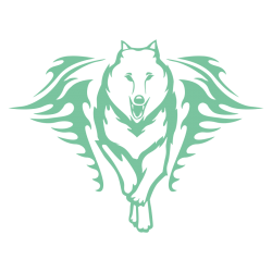 Sticker Loup Flammes