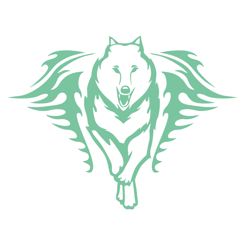 Sticker Loup Flammes