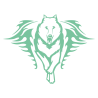 Sticker Loup Flammes