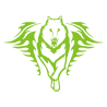 Sticker Loup Flammes