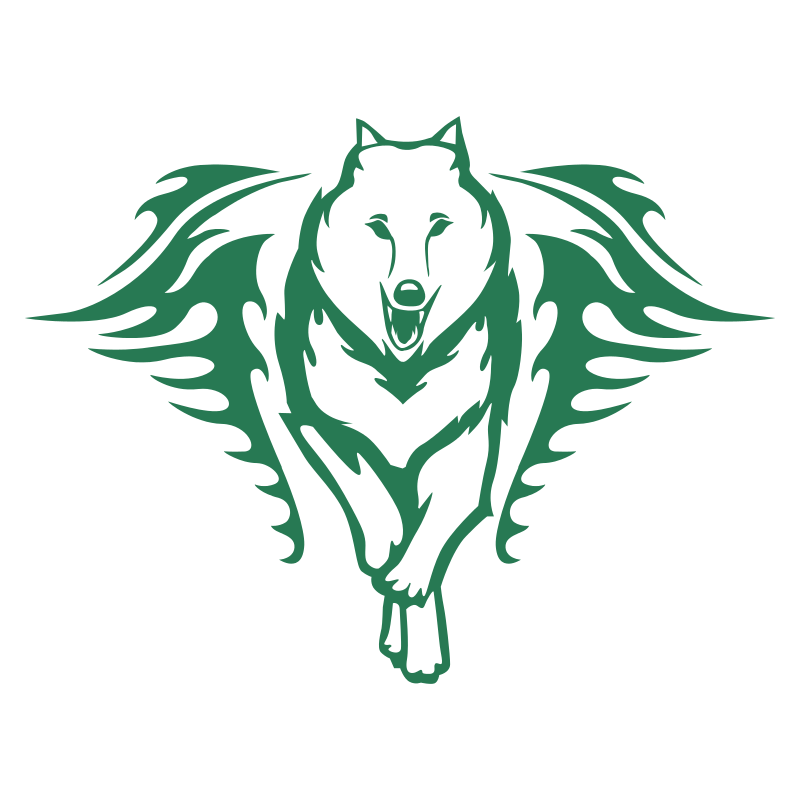 Sticker Loup Flammes