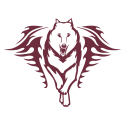 Sticker Loup Flammes