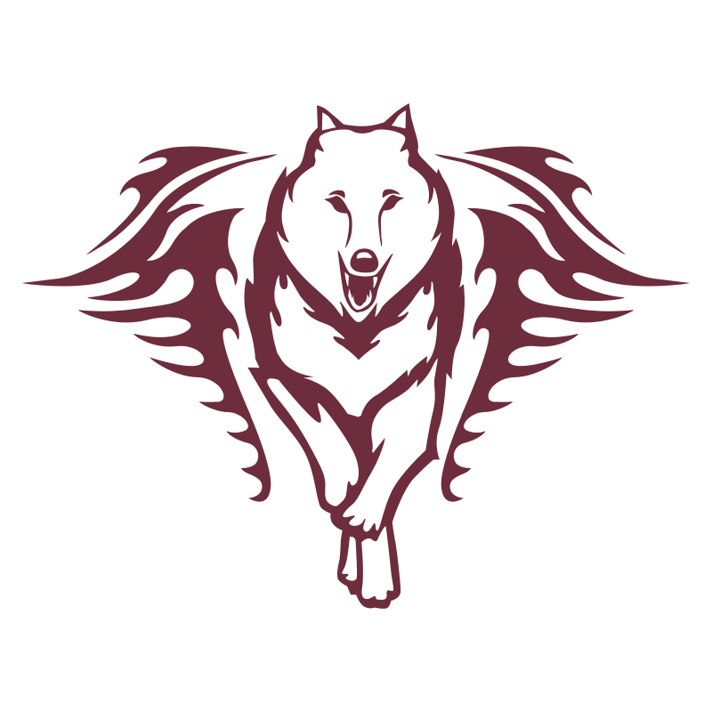 Sticker Loup Flammes