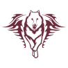 Sticker Loup Flammes