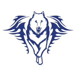 Sticker Loup Flammes