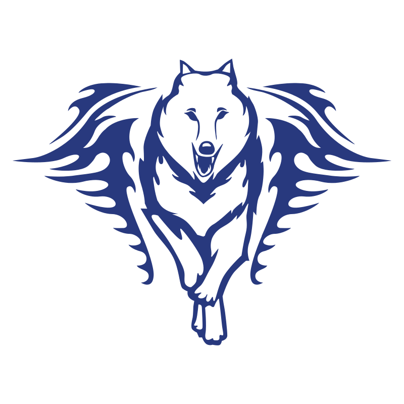 Sticker Loup Flammes