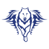 Sticker Loup Flammes