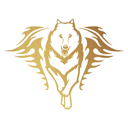 Sticker Loup Flammes