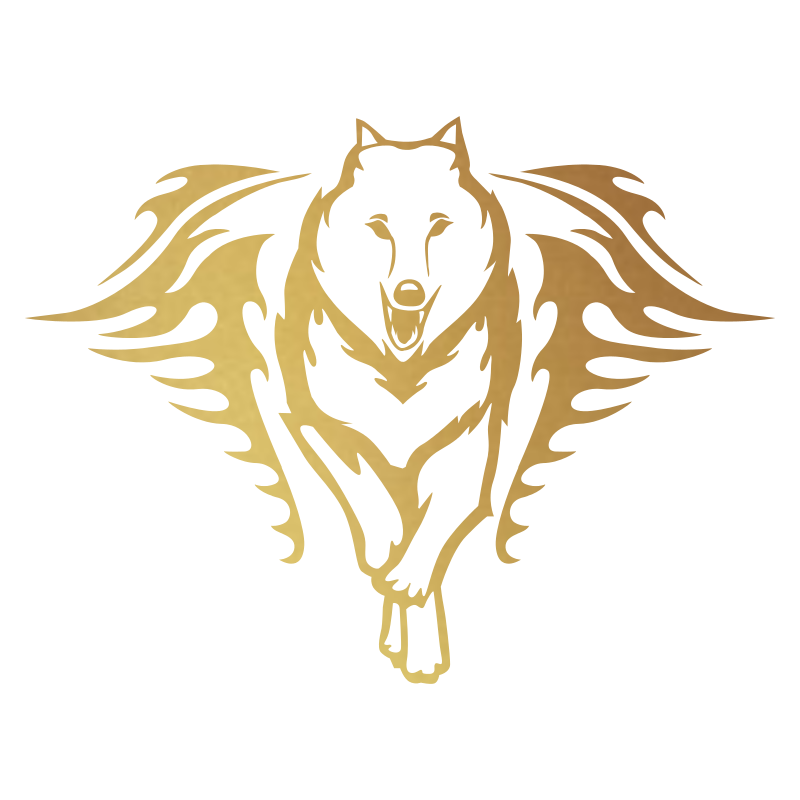 Sticker Loup Flammes