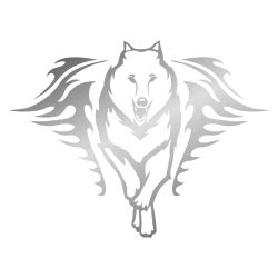 Sticker Loup Flammes