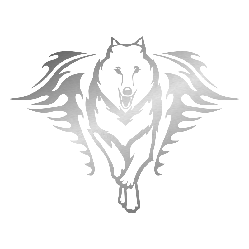 Sticker Loup Flammes