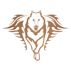 Sticker Loup Flammes