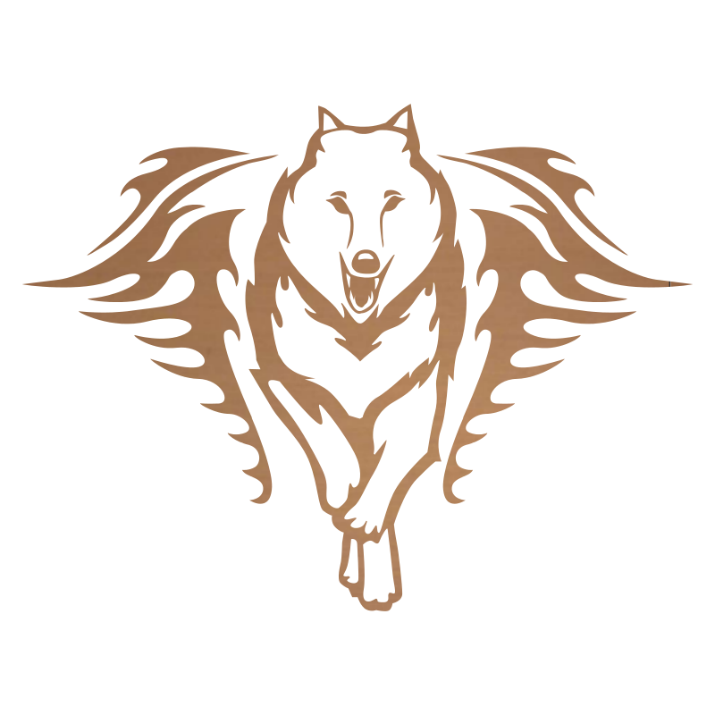 Sticker Loup Flammes