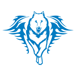 Sticker Loup Flammes