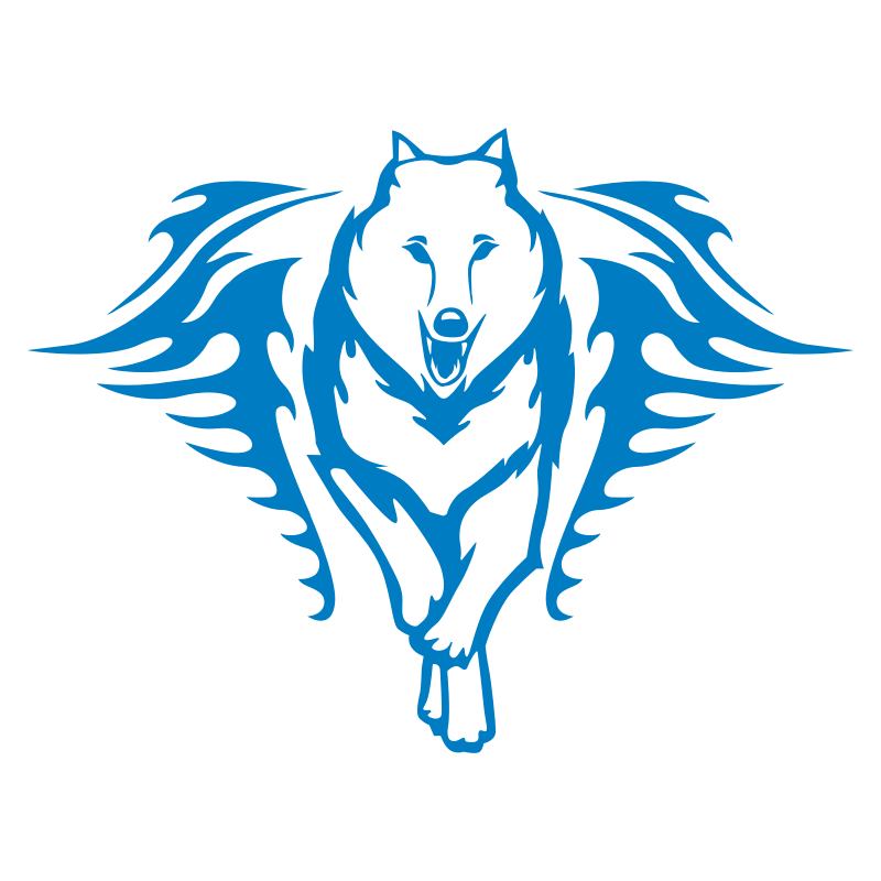 Sticker Loup Flammes