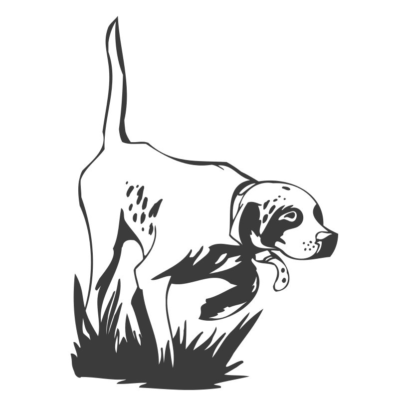 Sticker Chien de Chasse à l'arrêt