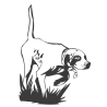 Sticker Chien de Chasse à l'arrêt