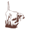Sticker Chien de Chasse à l'arrêt