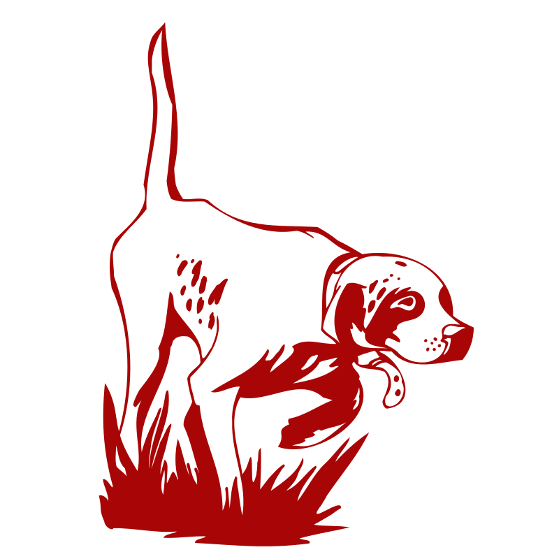 Sticker Chien de Chasse à l'arrêt
