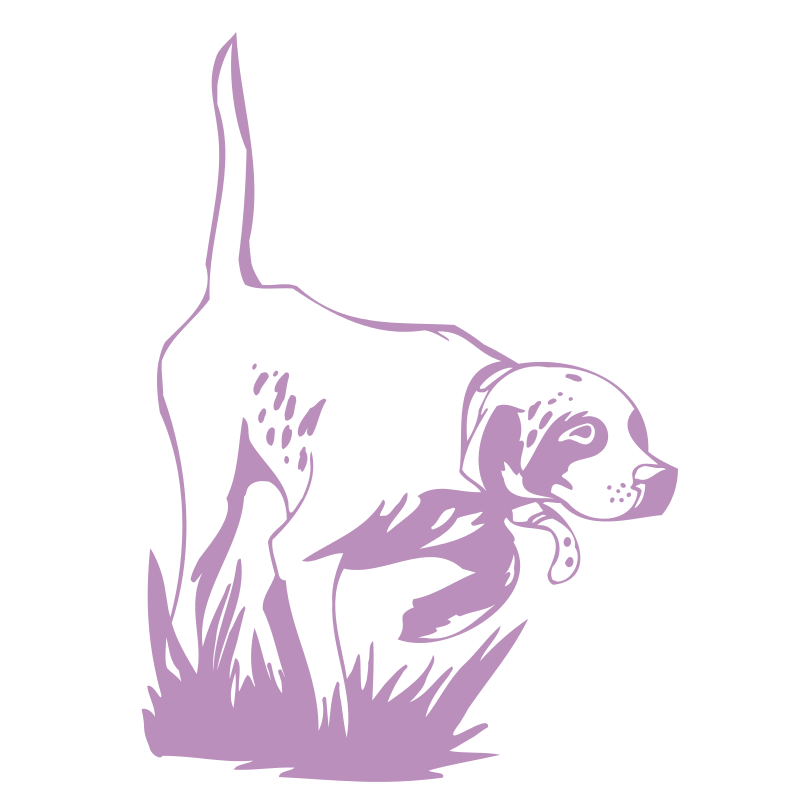 Sticker Chien de Chasse à l'arrêt