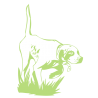 Sticker Chien de Chasse à l'arrêt