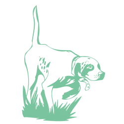 Sticker Chien de Chasse à l'arrêt