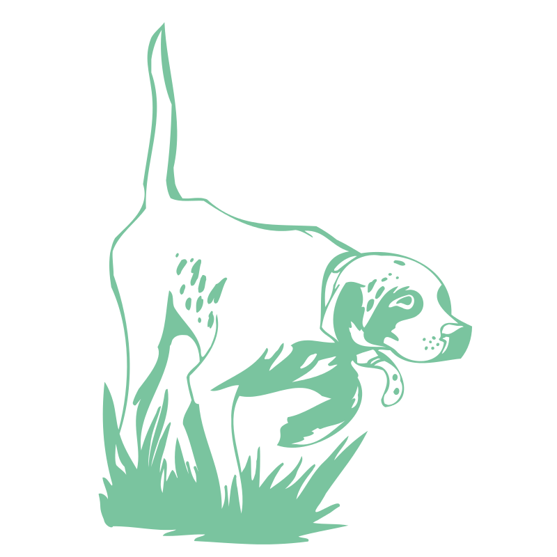 Sticker Chien de Chasse à l'arrêt