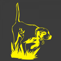 Sticker Chien de Chasse à l'arrêt