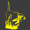 Sticker Chien de Chasse à l'arrêt