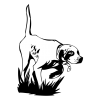 Sticker Chien de Chasse à l'arrêt