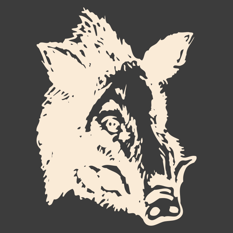 Sticker Tête de Sanglier N°2