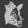 Sticker Tête de Sanglier N°2