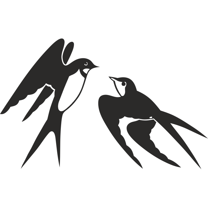 Sticker Couple Hirondelles