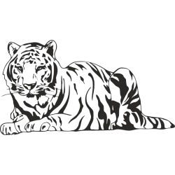 Sticker Tigre Couché