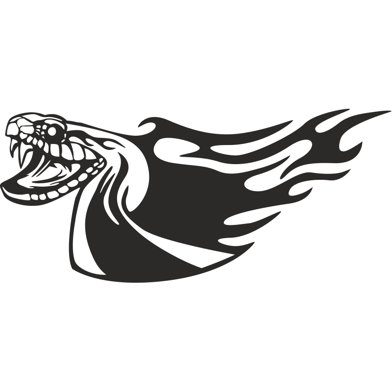 Sticker Serpent Flaming