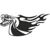 Sticker Serpent Flaming