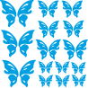 Planche de Stickers Papillons N°2