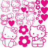 Planche de Stickers Hello Kitty