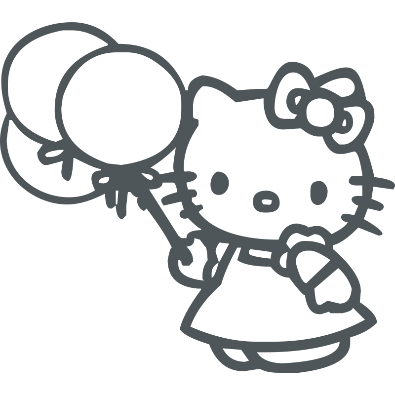 Sticker Hello Kitty Ballons