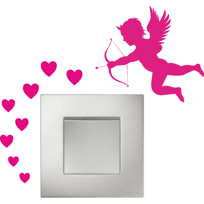 Sticker Cupidon pour interrupteur