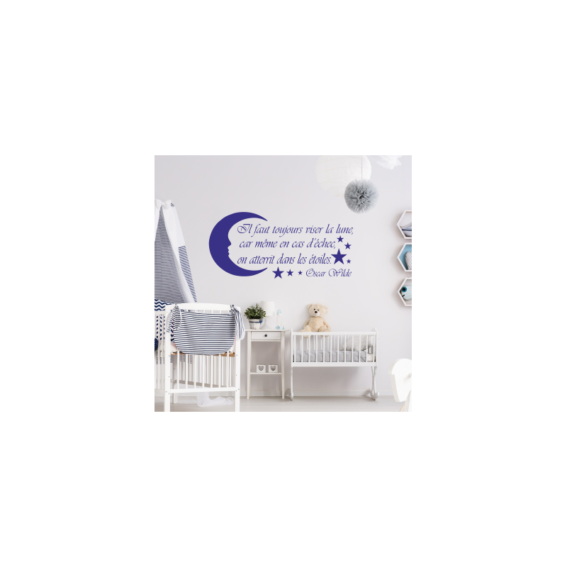 Sticker citation il faut viser la lune 1