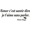 Sticker citation aimer c'est savoir dire