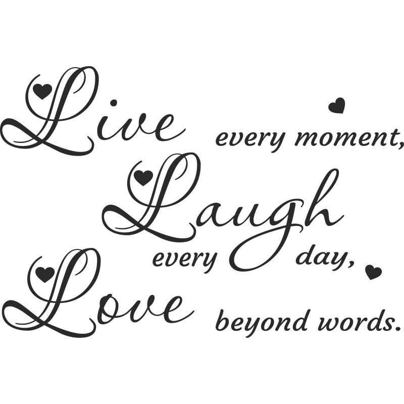 Sticker citation Live - Laugh - Love